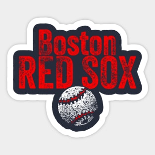 Red Sox Baseball Weathered Sticker